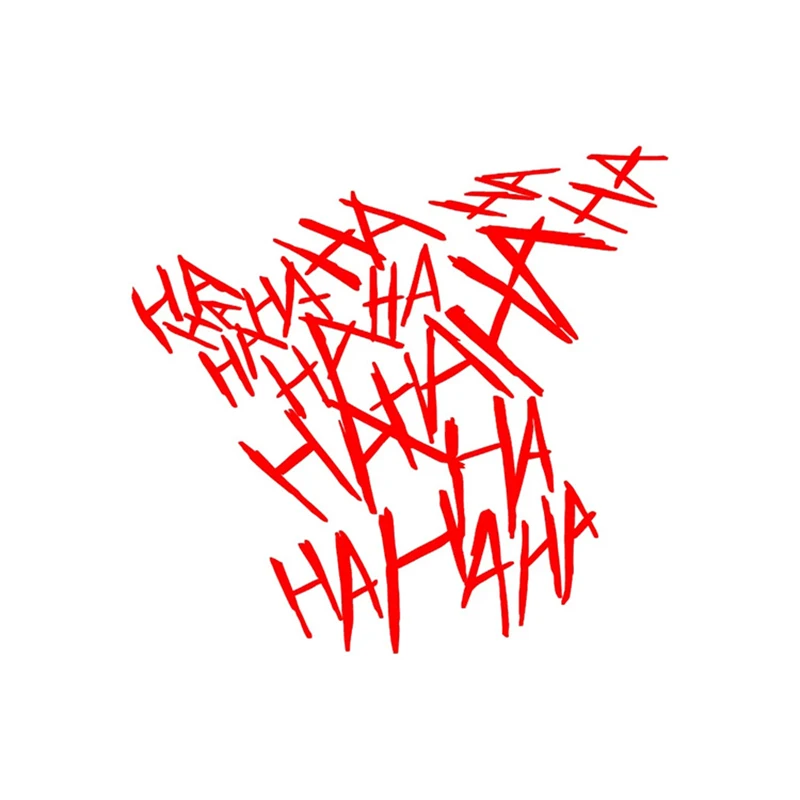 Auto Motor Sticker HAHAHA Joker Motorhelm Stickers Auto Reflecterende Moto Auto Grappige Helm Decal Vinyl Graffiti Stijlvol: Rood