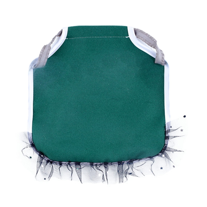 Delantal de protección para la espalda del pollo, Protector de pollo, vestido de gallina, suministros de ropa para mascotas, traje para gallinas pequeñas/medianas/grandes: Green-2