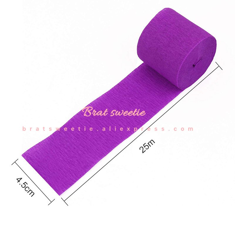 4.5Cm * 25Cm Crêpepapier Streamers Decoratieve Crinkled Diy Ambachtelijke Bloem Maken Wikkelen Verjaardag Bruiloft Achtergrond Decoation