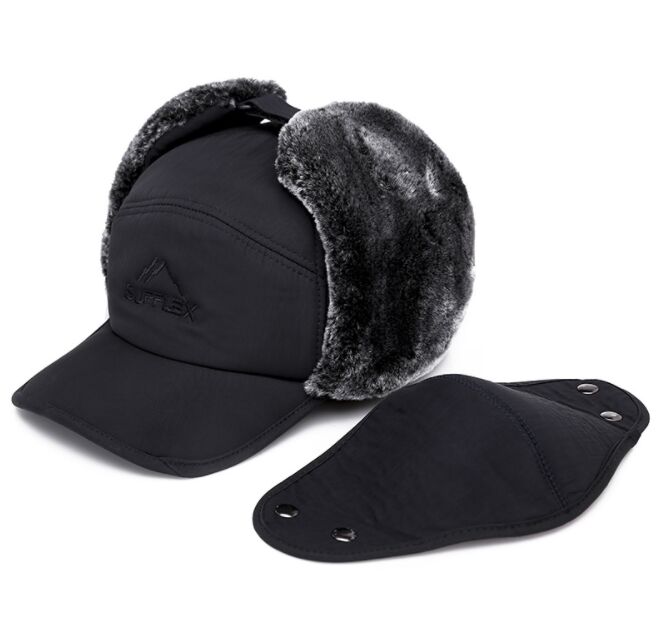 HAIGE009 Dikke Bont Pluche Oorklep Baseball Caps Outdoor Aged Oudere mannen Casual Winter Warm Hoeden Man Gorros Bommenwerper Hoed