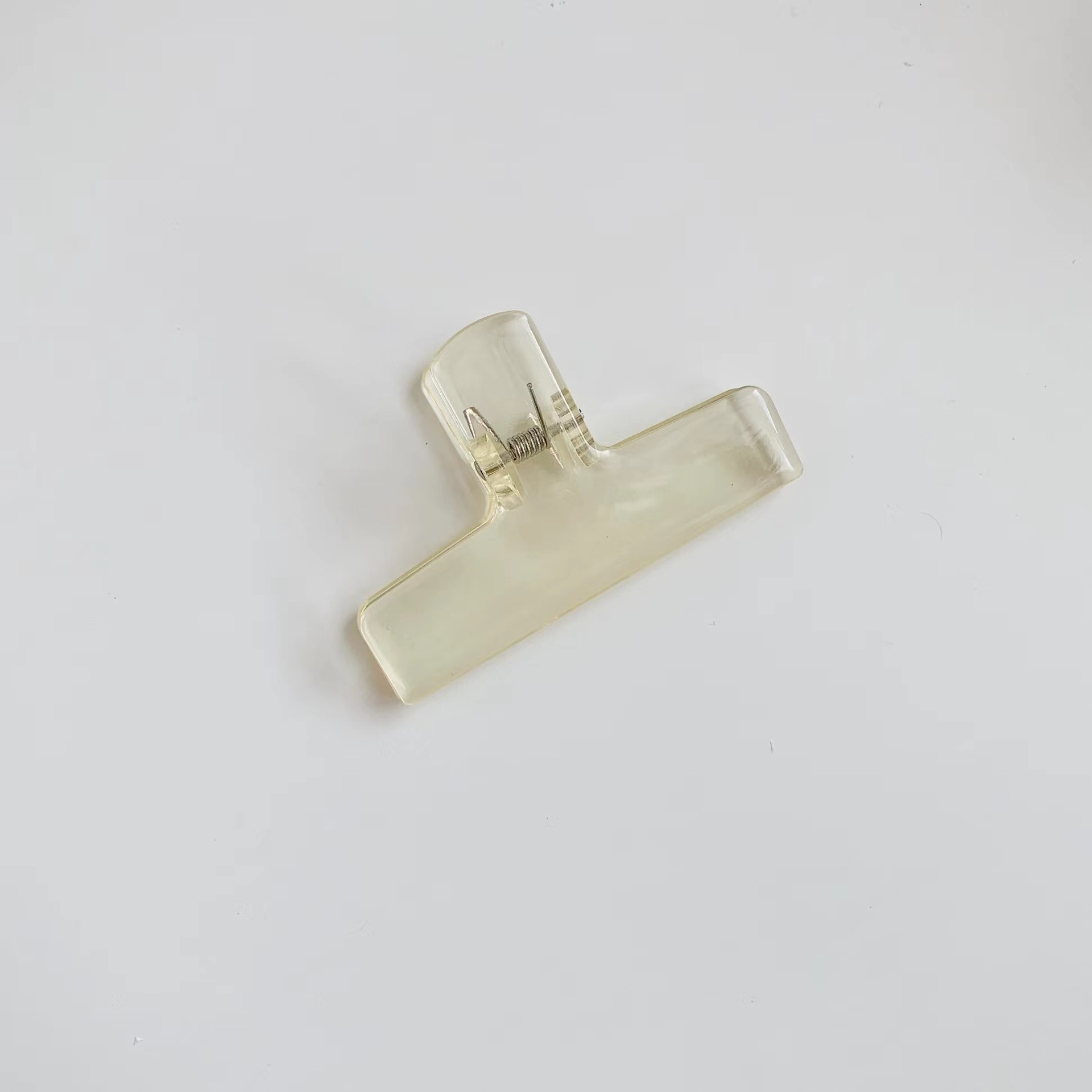 Clips de carpeta transparentes Ins, Clips de papel Kawaii, documentos de archivo, Clips para billetes, marcapáginas, soporte de página de índice, suministros de encuadernación de oficina: Amarillo claro