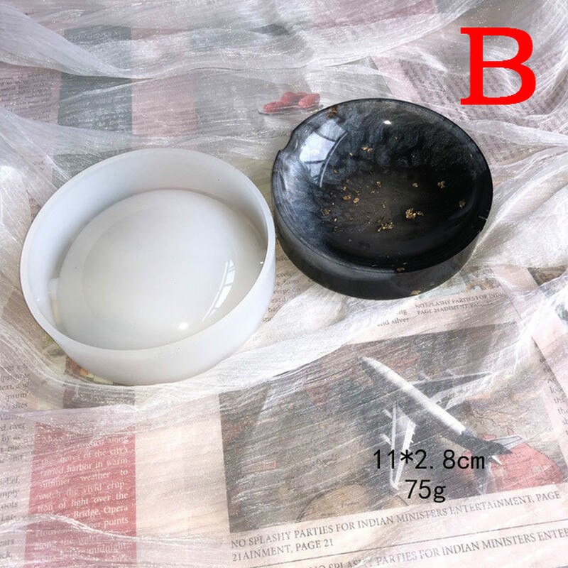 DIY popielniczka żywica formy ręcznie popielniczka UV epoksydowa silikonowa forma ozdoba robić domu rękodzieło narzędzia robić tworzenia biżuterii: B