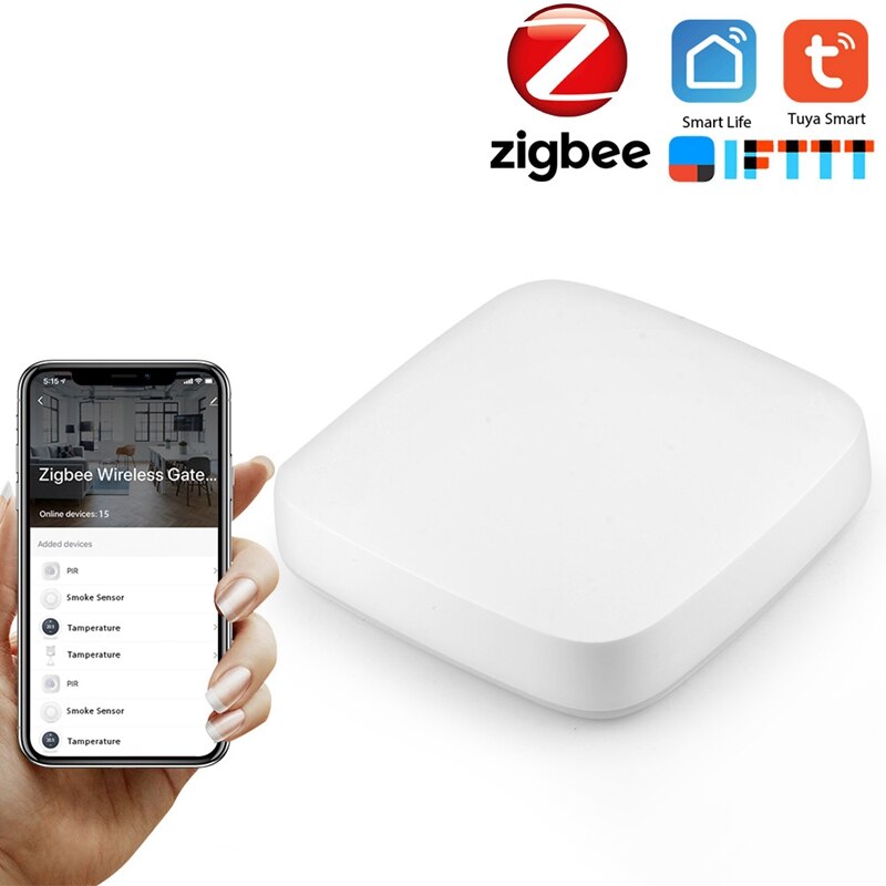 Powered By Tuya ZigBee Wired Smart Gateway Hub Smart Home Bridge Tuya / Smart Life APP Remote Control Center WIFI & Network Cabl