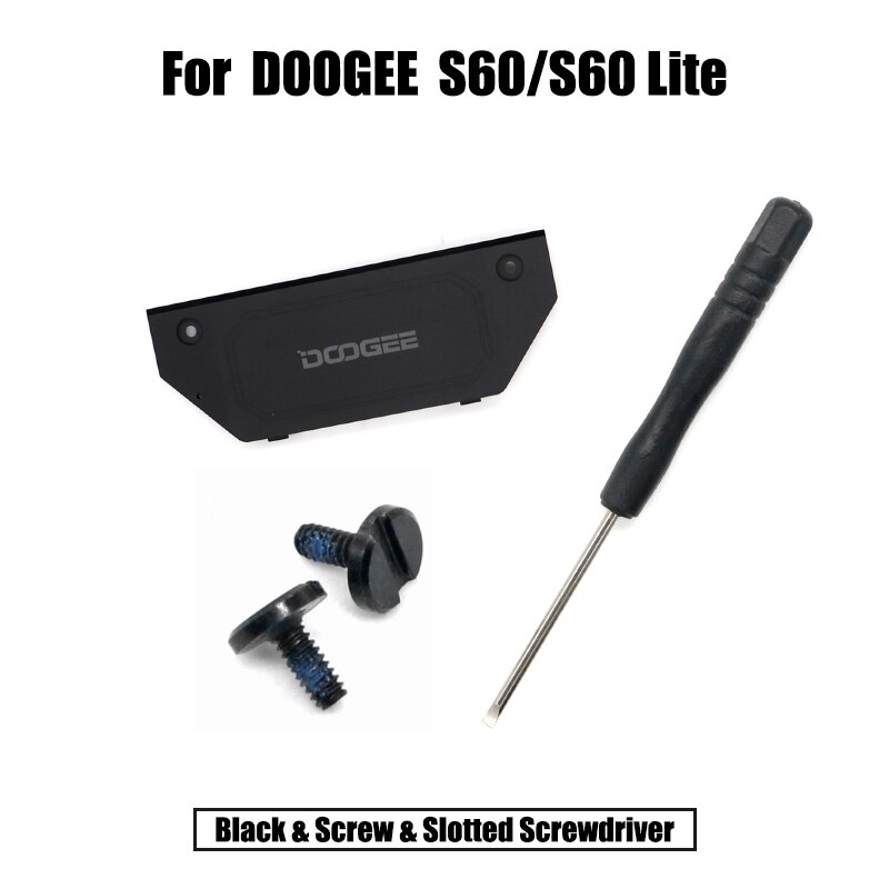 100% nowy oryginalny Doogee S60/S60 Lite obudowa tylna pokrywa baterii pokrywa karty Sim dekoracyjne śrubin naprawa części zamiennych: czarny-Screw-SS