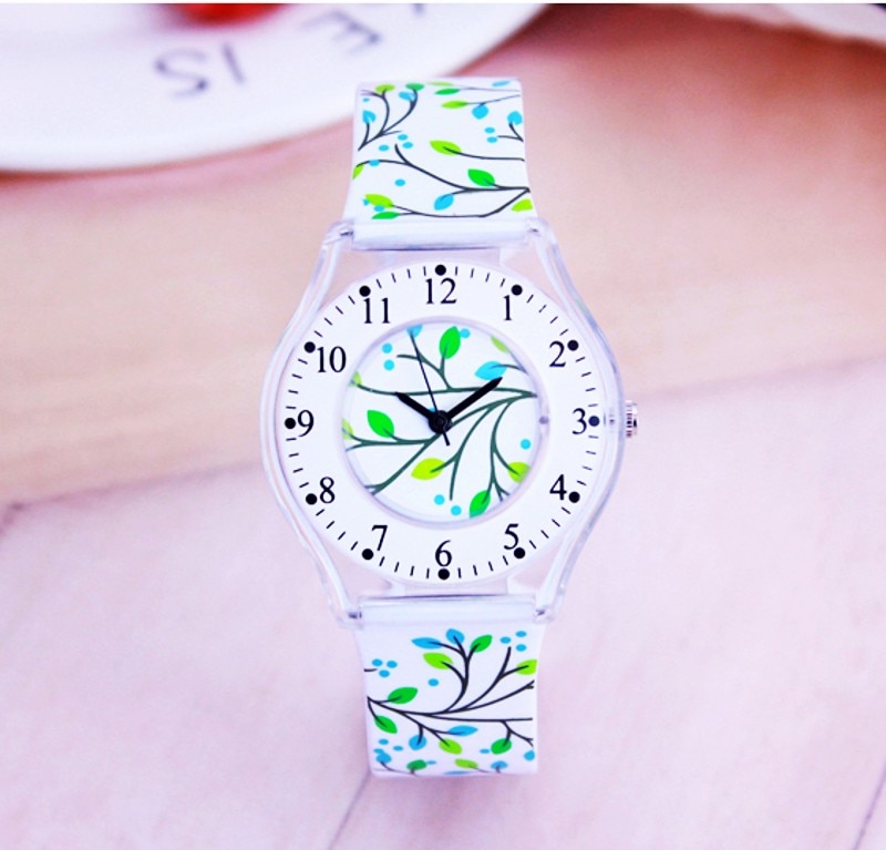 Eenvoudig patroon jongens meisjes sporthorloge waterdicht siliconen studentenhorloge waterbestendig kinderen quartz horloge klok