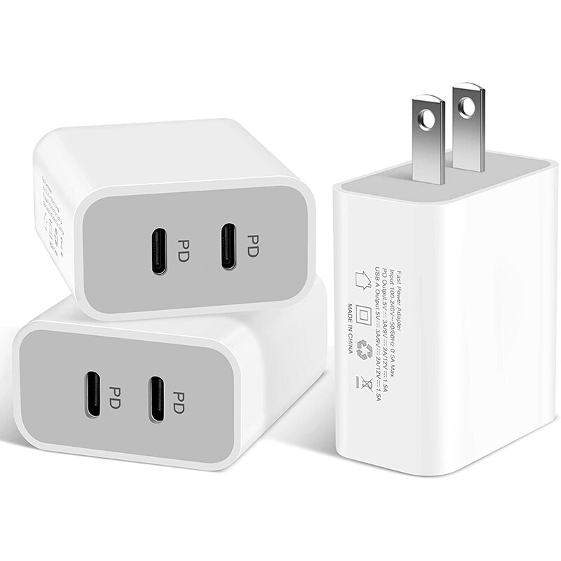 Dubbele Pd Poort 20W Charger Eu Travel Charger Fast Charge Voor Iphone 11 12Pro Voor Xiaomi 10 Huawei P30 mobiele Telefoon Oplader