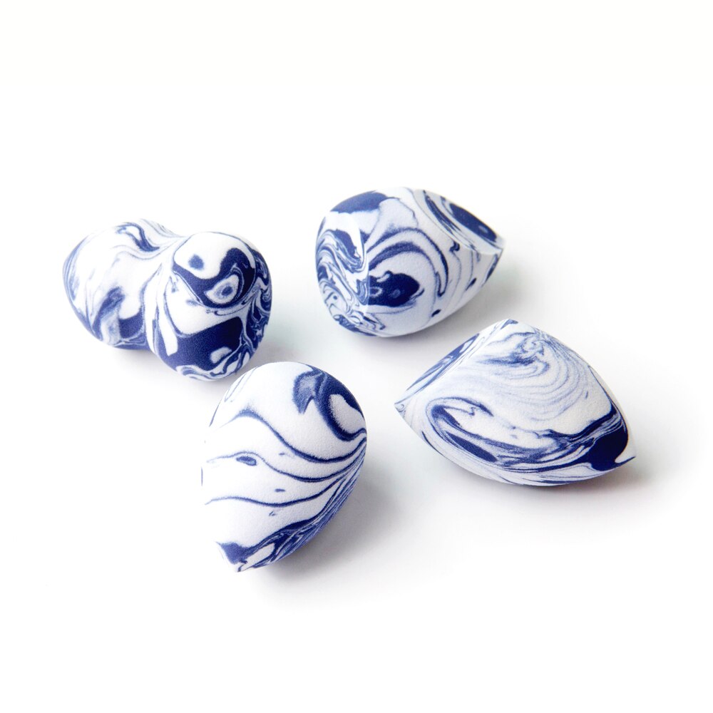1 stuk make-up spons, gezichtsfoundation poeder, cosmetische puff, blauwe en gekleurde make-up spons, gereedschapssets