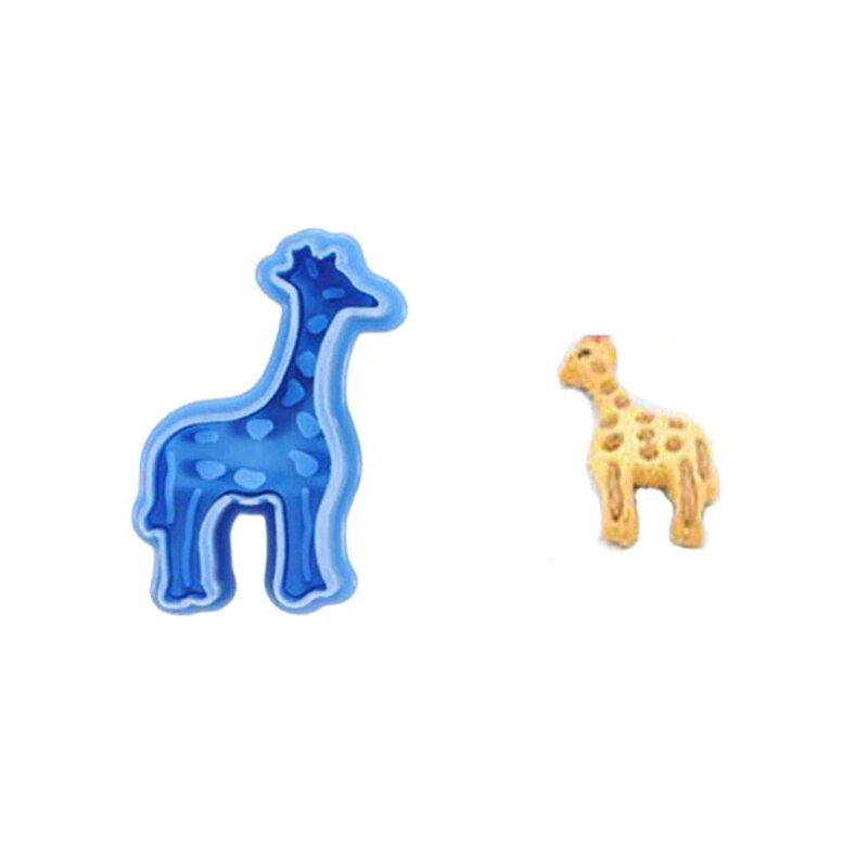 4 stk / sett informasjonskapsler stempelkutter kjeksformer 3d plastdyr fondant kakeformer stempler diy baking bakeware dekorasjonsverktøy