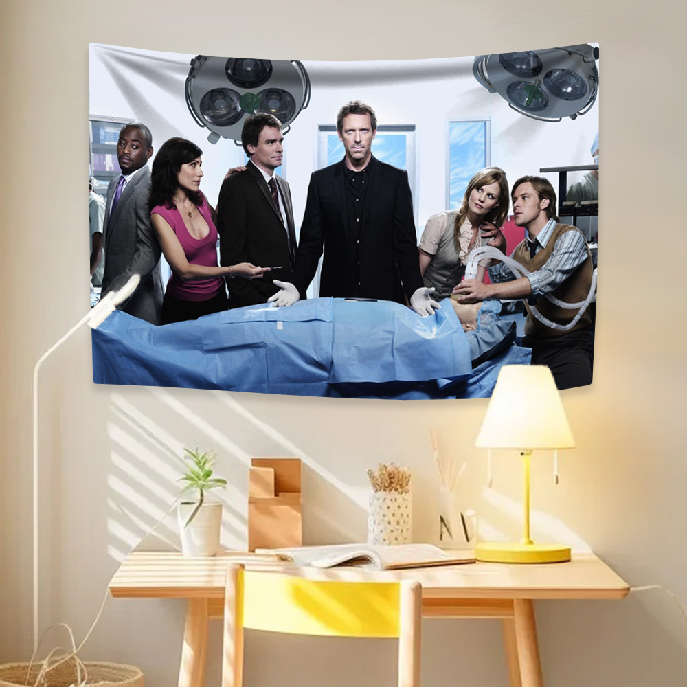House The Doctor Tapestry Classic TV Home Decor Wall Hanging Coverings For Bedroom Dorm Living Room Background Cloth Fans: 140x205cm / Putty