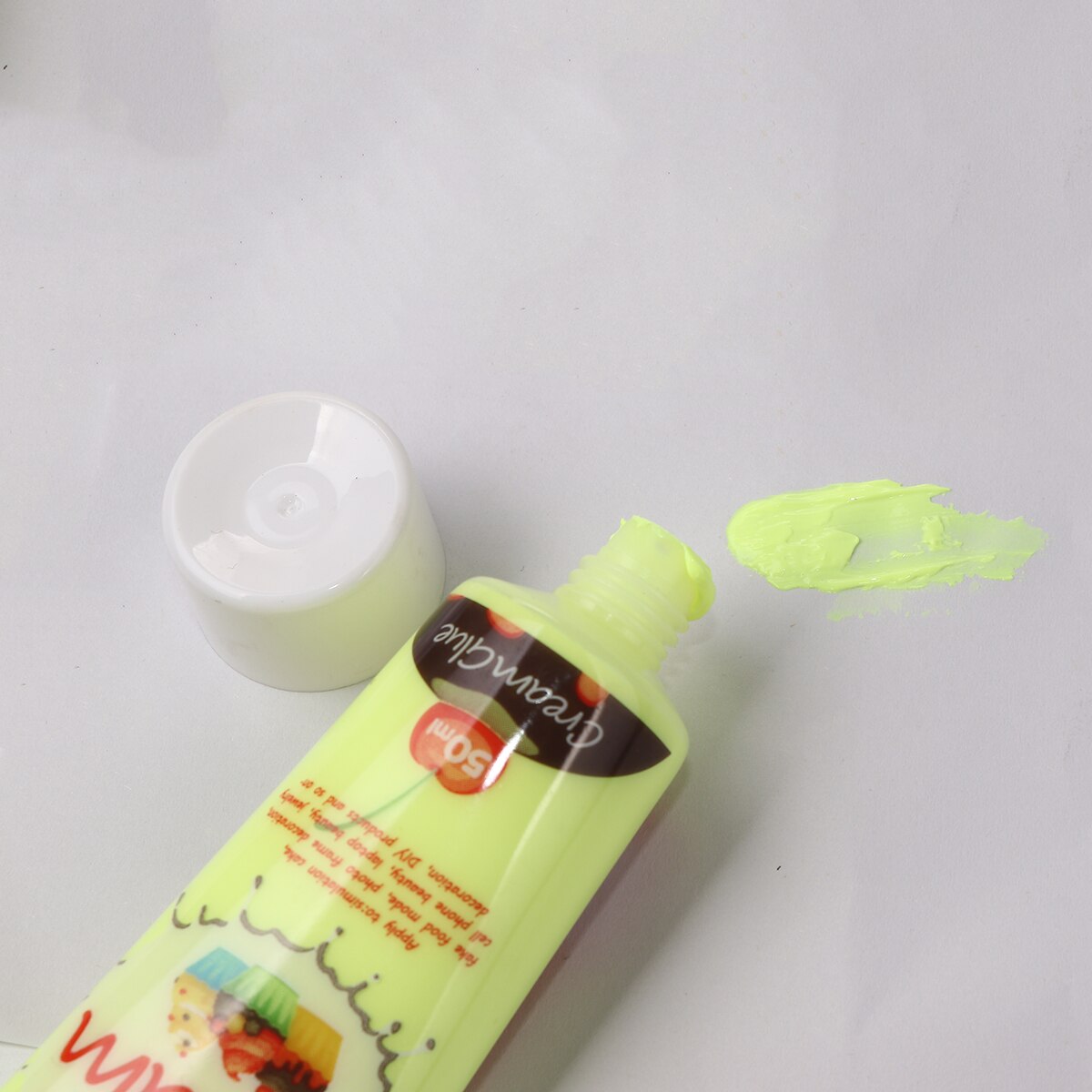 (inklusive flydende )(50ml)  gennemsigtige plastskal guld krystal epoxy special creme lim ca. 11.3 x 4.6cm-1 pc