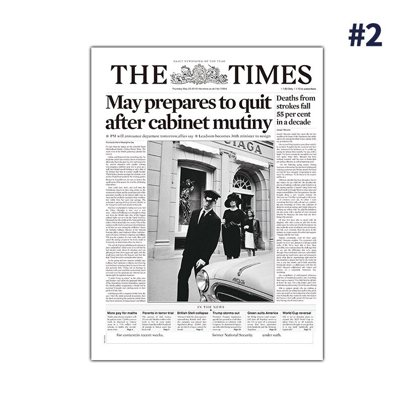 retro Englisch Zeitungen Foto Zeitschriften Foto Requisiten Modell Posiert für Fotografie Hintergrund Blumen Verpackung Papier: S2 Zeitung