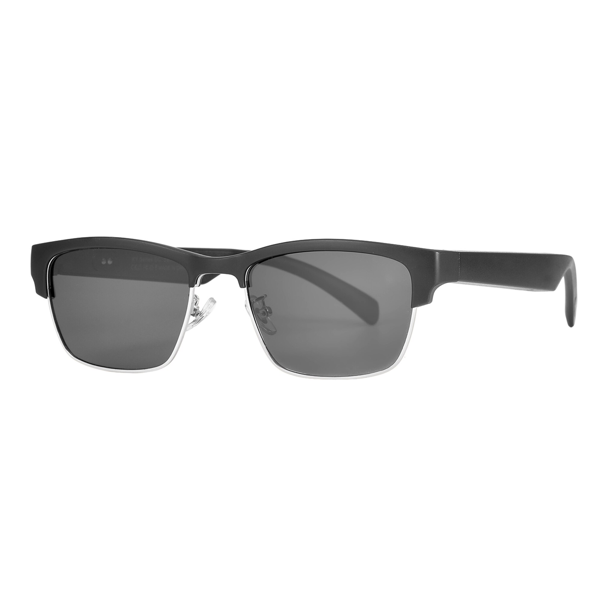 Ar Slimme Bril, Draadloze Bluetooth,IP5 Waterdicht, Open Oor Sound (Music &amp; Call) audio Zonnebril Voor Alle Slimme Apparaten: Polarized silver