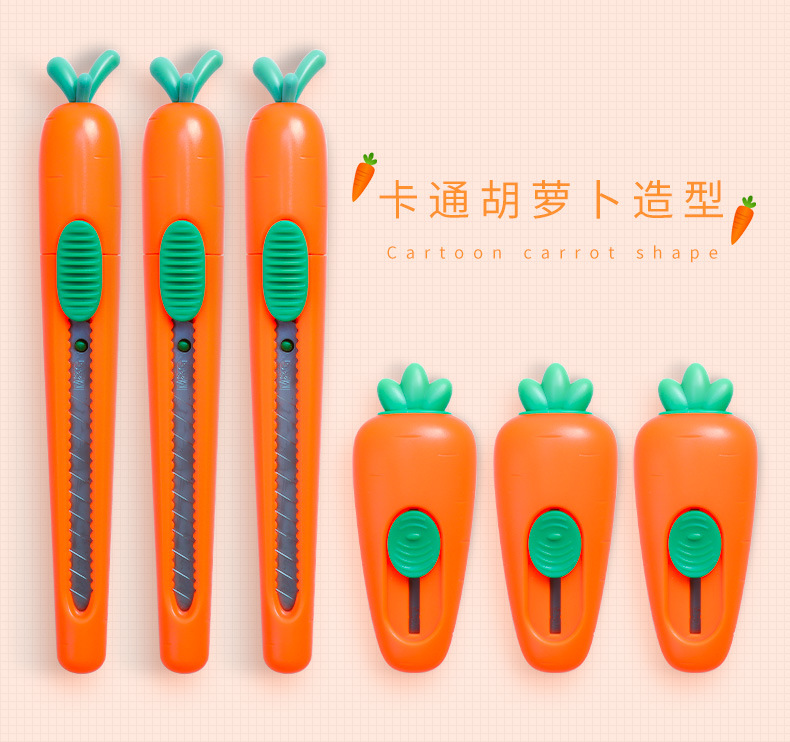 1p Mini Cute Utility Knife Cartoon Portable Demolition Express Paper Cutting Art Knife Student School Office School Supplies