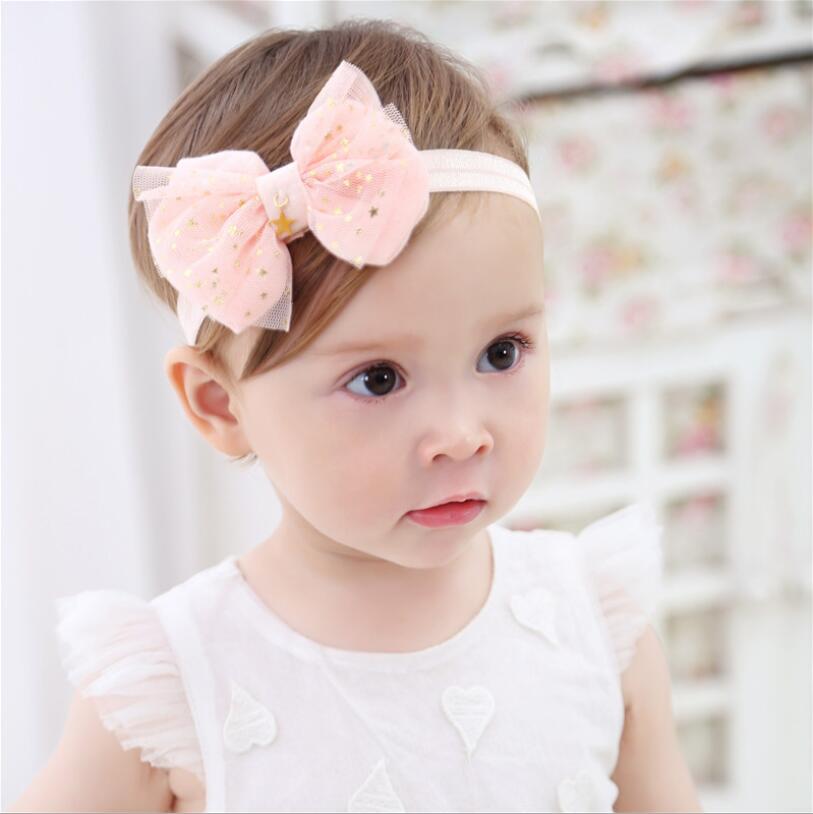 1 pièce MAYA STEPAN bonbons couleur bandeau bébé chapeaux filles cheveux bandeau bronzant nœud papillon étoile bandeau infantile -né