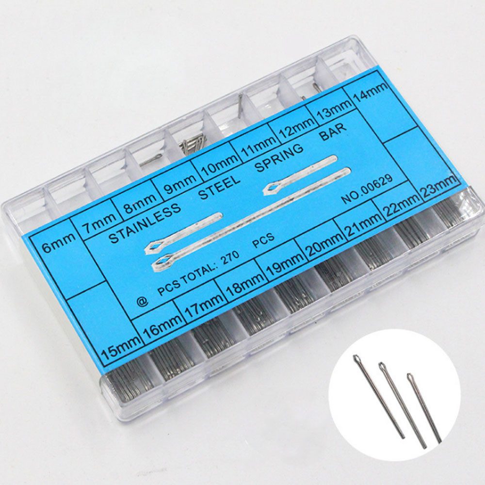 Horloge onderdelen Spring Bars Strap Link Pins 360 Pcs 6-23mm Horloge Band Vaste As Oppervlak As Staal tool Sets Horloge Gereedschap/PY: Default Title