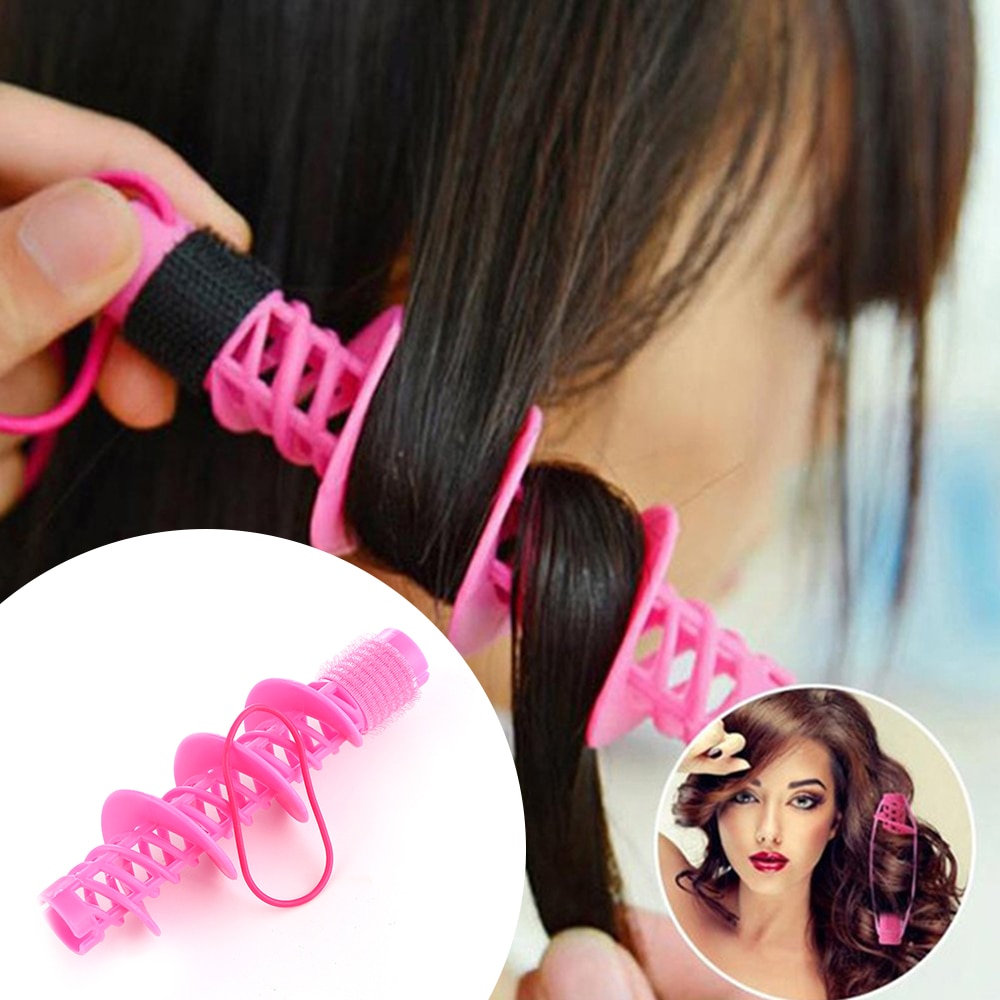 Rulos rizadores de onda grande Natural para el cuidado del cabello, herramienta de peinado para niña y mujer, rizador en espiral, estilo de peinado para el cabello, 2 uds.