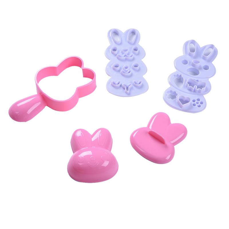 Liten kaninformet tegneserie sushi maker kokt egg/risrulleform mac kjøkken gjør-det-selv kokk risball bentoformer kjøkkentilbehør