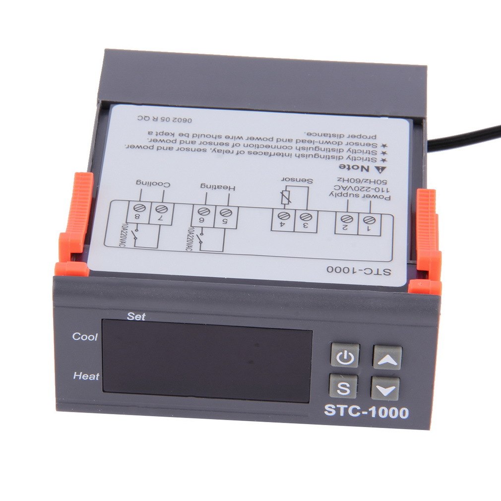 Universal digital stc -1000 temperaturregulator termostat med probe  -50 ~ 99c 220 v akvarium m / sensor til alle formål