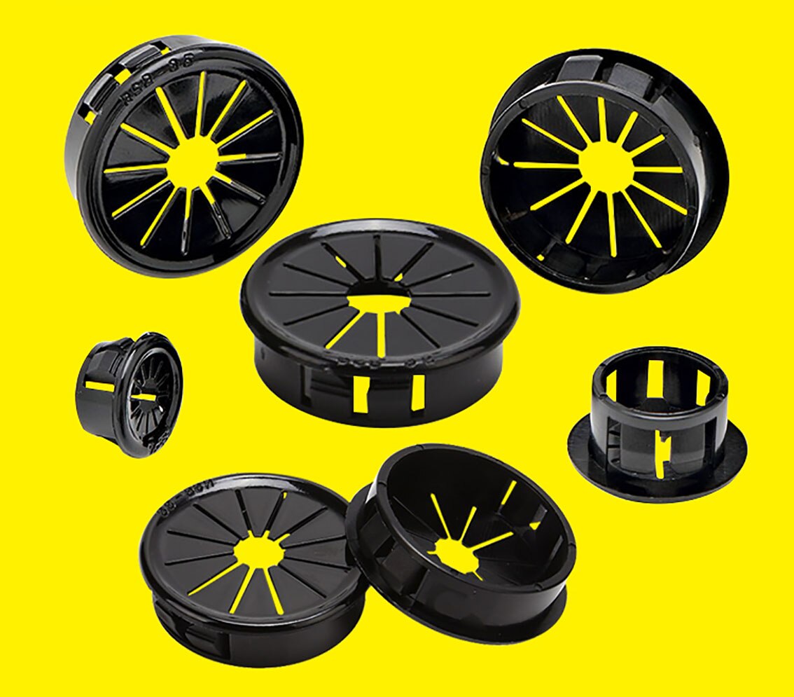 5Pcs Nylon Round Cable Hole Cover 16mm-50mm Plastic PC Computer Desk Wire Organizer Port Seal Rings Furniture Accessories