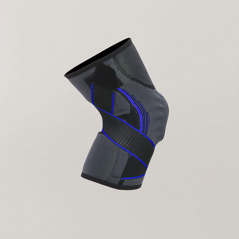 Sport Schutz Getriebe Unterstützung Silikon Frühling Druck Knie Pads Atmungsaktive Basketball Klettern Knie Schutz Ärmel-Größe B