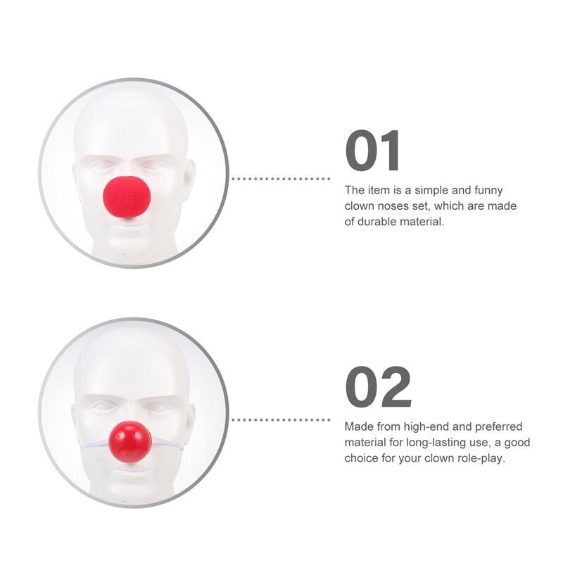 4 Stuks Decoratieve Clown Neuzen Schattige Rode Neuzen Party Cosplay Neus Props