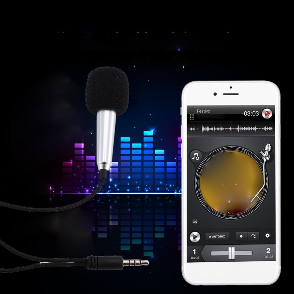 Mobile Phone Microphone 3.5mm Jack Plug Portable Condenser With Studio Voice Sing Wired With Earphone