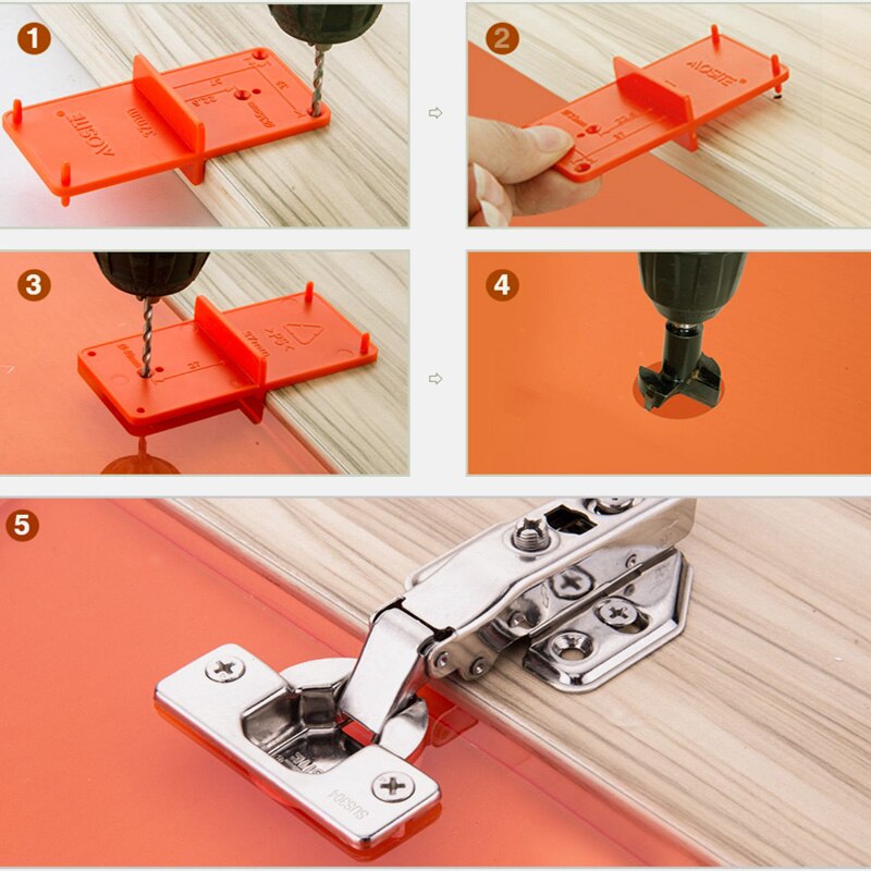 35/40mm punch hengsler bore hull åpner bor bit guide bore hull verktøy hull lokalisering skap trebearbeidingsverktøy dør trebearbeiding