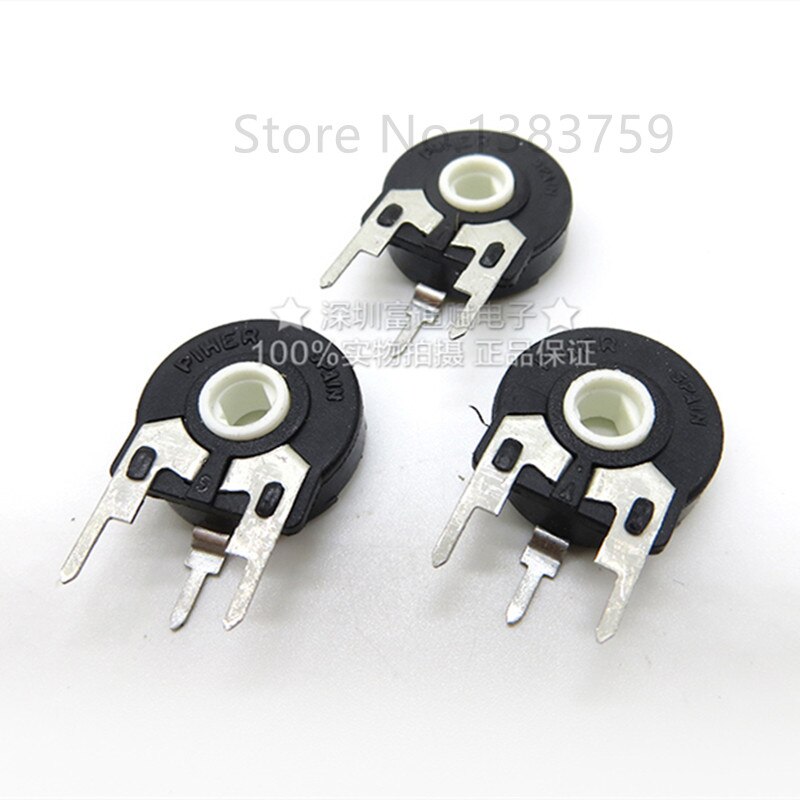 5pcs Variable Resistor PT15-100K 104 Vertical Elliptical Hole Adjustable Potentiometer