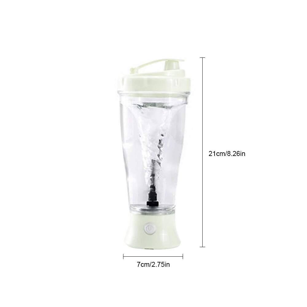 Agitateur de protéines automatique de 300ML, bouteille Portable, mélangeur d&#39;eau puissant, tasse de mélange, tasse à secouer électrique: WHITE