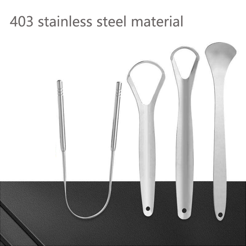 Stainless Steel Tongue Scrapper with Case，Tongue Scraper Cleaner for Adults & Kids Oral Hygiene Scrapper Cleaning Tools