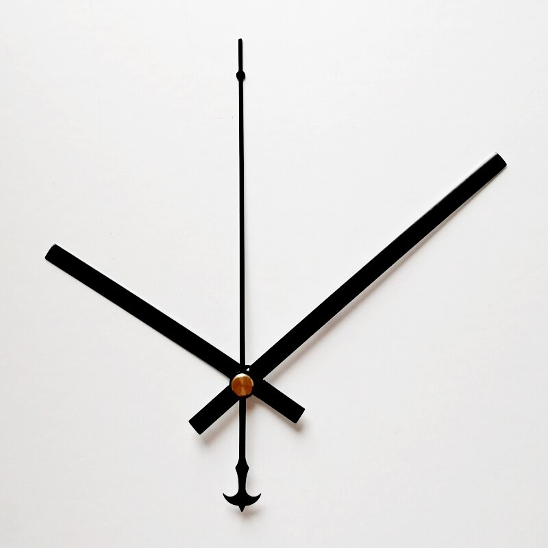 S As Klok Handen 3442 # Zwart (Gewoon Handen) metalen Aluminium Diy Hands Quartz Klok Accessoire Diy Klok Kits