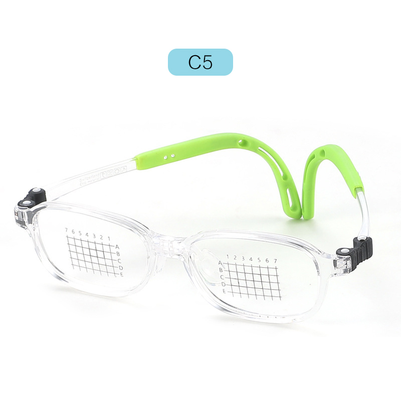 6-12 Jahre alt Brillen quadratisch EMS TR90 Kinderbrille Junge Mädchen Brille Brillen Myopie optische Brillen: Grau / 1,61 / Anti Blue Ray