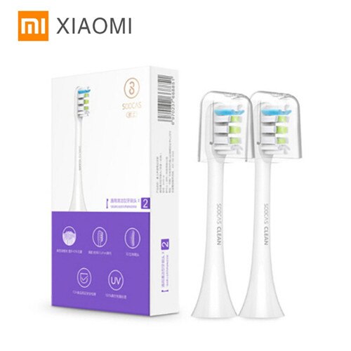 2 uds cabeza de cepillo para Xiaomi Soocas Soocare X3 reemplazo de cepillo de dientes: Blanco