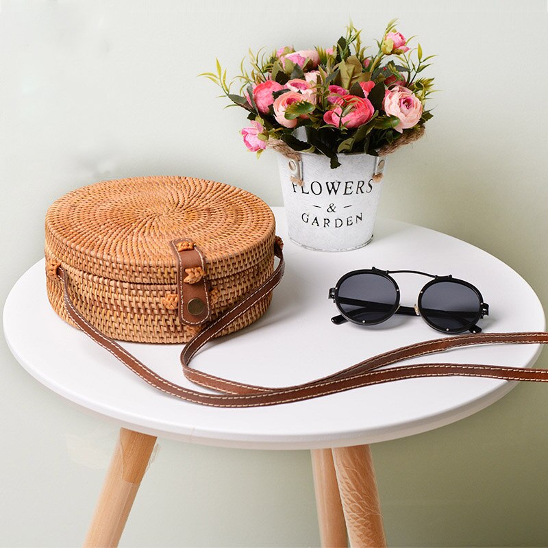 Bolso de cuero cruzado hecho a mano de estilo Vintage de estilo bohemio