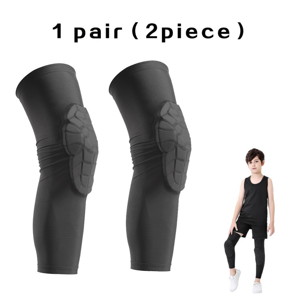 Vale la pena 1 par de rodilleras para niños codo compresión equipo Protector de rodilla rodilleras entrenamiento soporte baloncesto voleibol: A Pair Knee Pads / YL