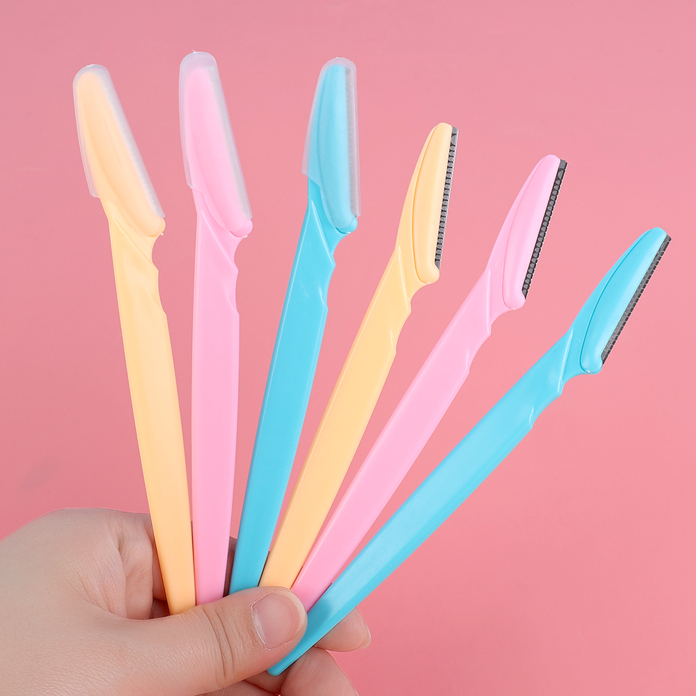 6/30 pièces Portable visage rasoir oeil sourcils épilation rasoir lame rasoir épilation couteaux sécurité rasoir femme maquillage