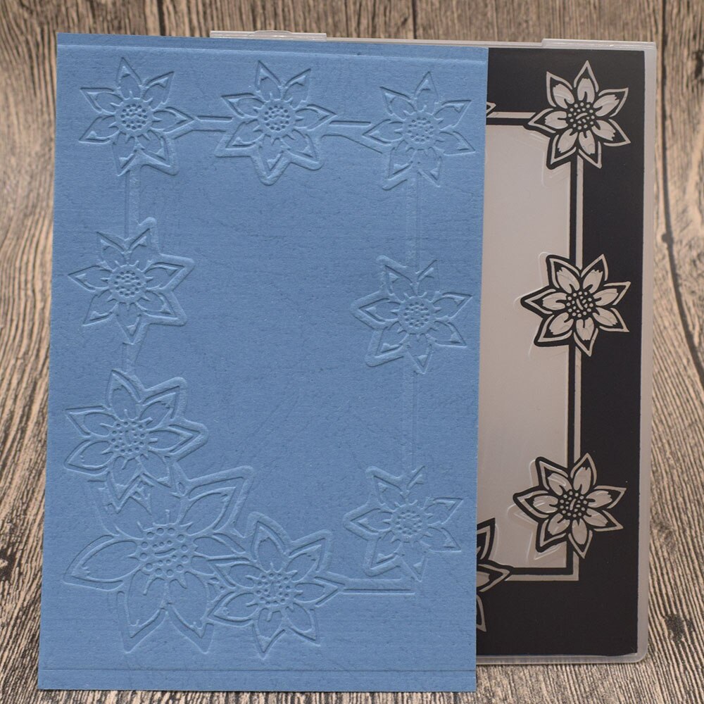 Rose Flowers Leaves Plastic Embossing Folder Stencil Template For Scrapbooking Album Paper Birthday Card Diy Embossing Craft
