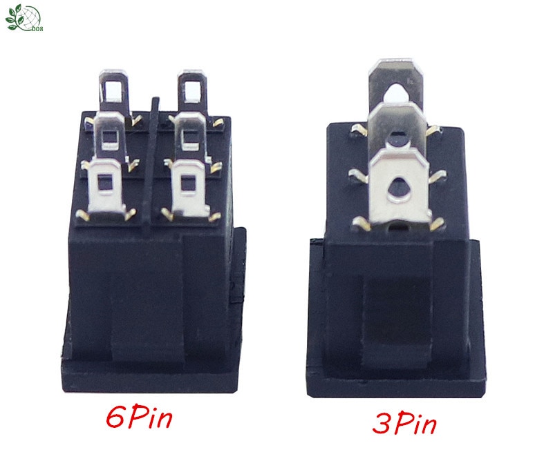 ! 1 Pcs Spdt Mini Black 3 Pin Rocker Switch Ac 6A/250V 10A/125V KCD1