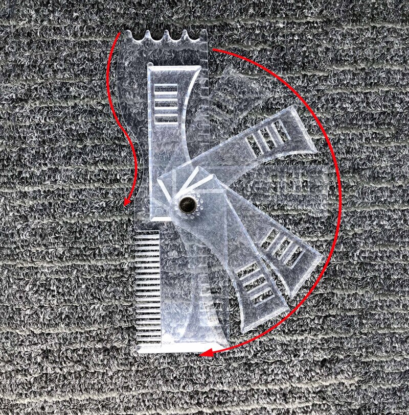 Beard Shaping Tool Template Double Sided Beard Comb Shaving & Hair Removal Razor Tool for Men