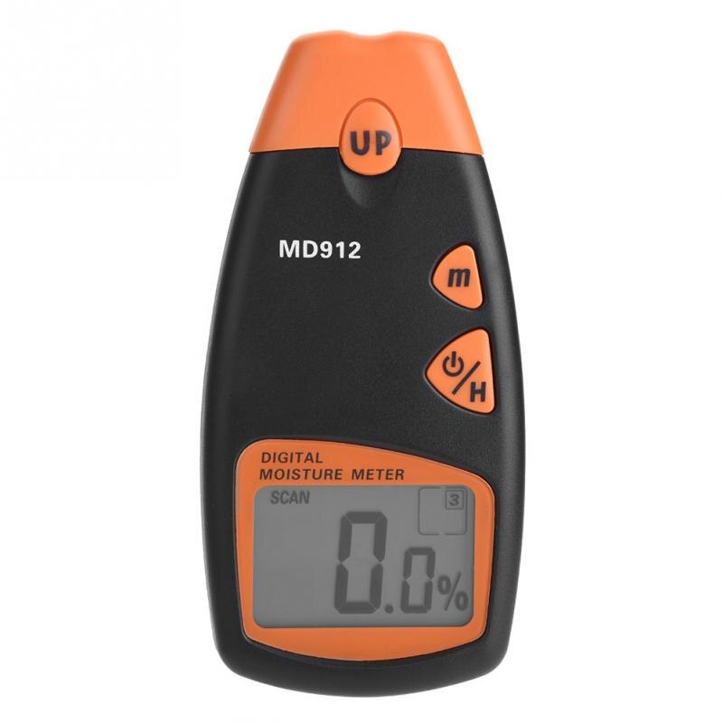 Higrómetro de madera MD912 con pantalla Digital LCD, papel de 2/4 Pines, medidor de humedad de algodón, medidor de contenido de agua, Detector de humedad de madera