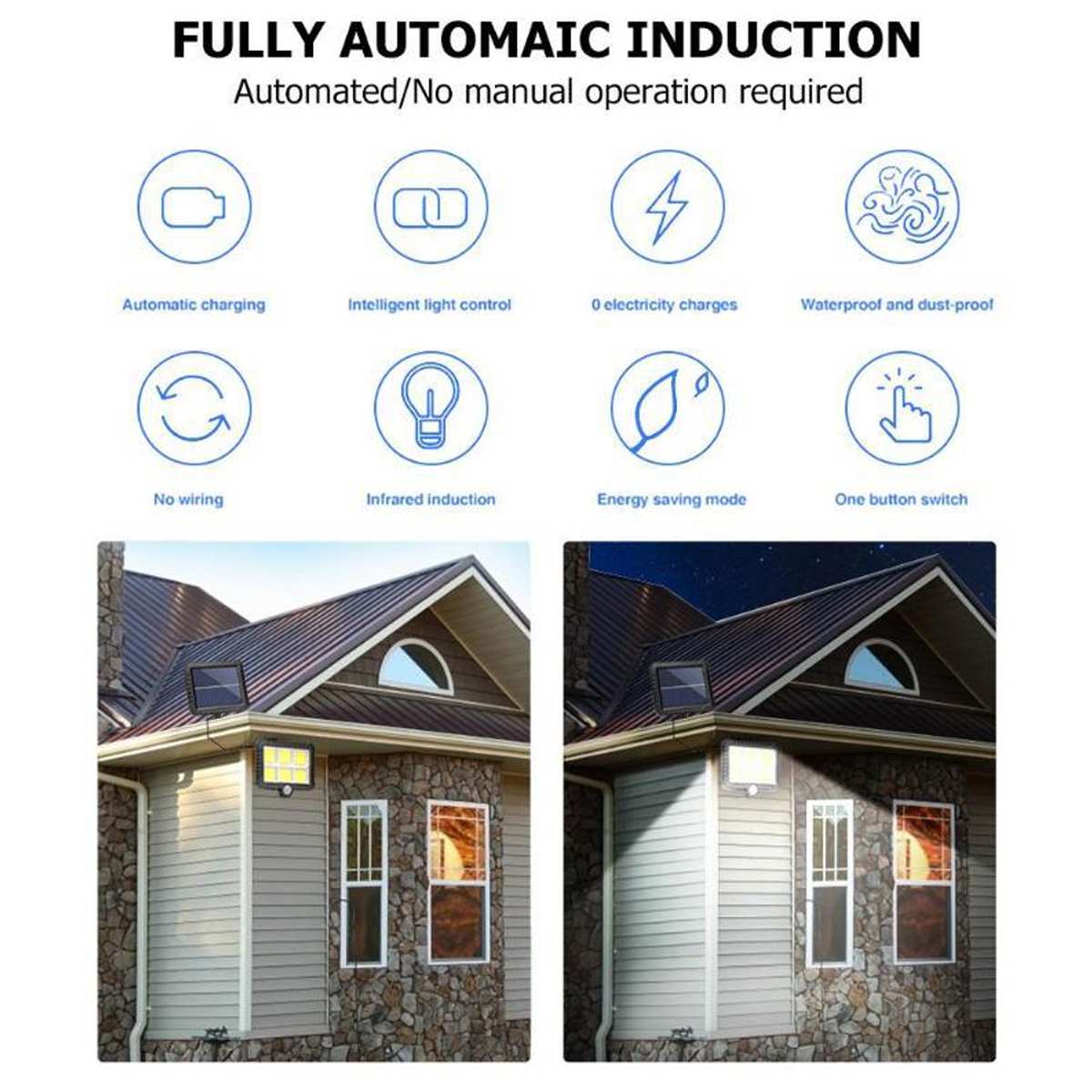 LED/COB Solar Light Outdoor Motion Sensor Wall Light Waterproof Garden Lamp Spotlights Emergency Pathway Street Security Lamp