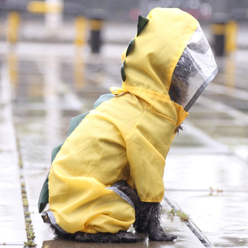 Chubasquero reflectante para perro, ropa impermeable para mascotas, disfraz de dinosaurio para perros pequeños y grandes, abrigo de lluvia para perros, Mono para exteriores, capa de Labrador
