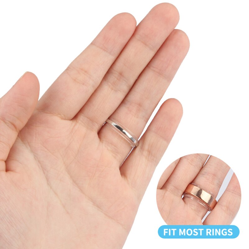 8 Maten Siliconen Onzichtbare Clear Ring Maat Richter Resizer Losse Ringen Reducer Ring Sizer Fit Elke Ringen Sieraden Gereedschap