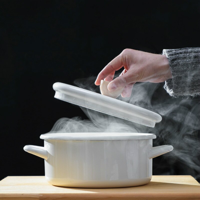 Enamel thick pot soup induction cooker gas cooker available heat resistant pot Japanese non-stick pan japanese pot pot