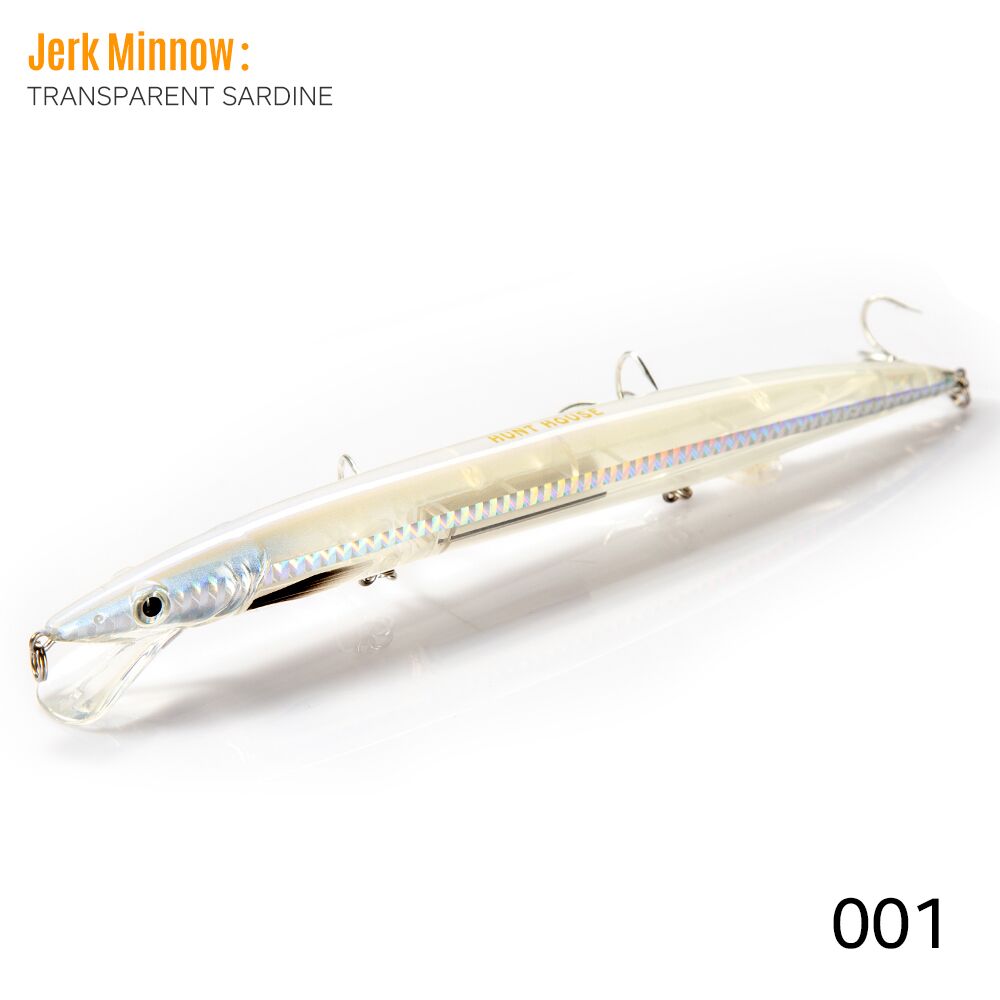 Hunthouse Sandeel jerk Minnow Vissen Lokt 143mm 173mm 208mm Lange Casting Drijvende Lokken jerkbaits pesca LW402: 100Mm / Kersenrood