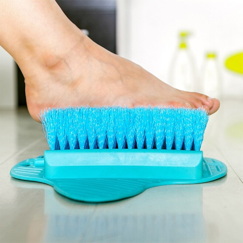 Plastic Bath Shower Foot Brush Scrubber Bath Shoe Feet Massage Slippers Brush 28TA