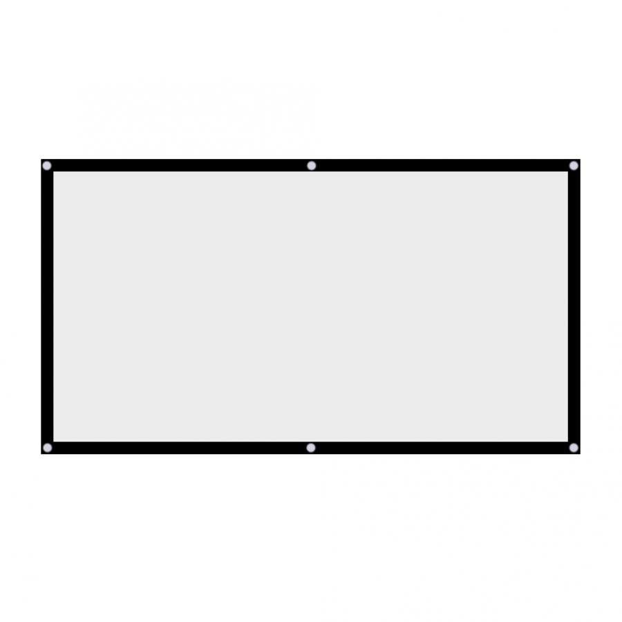 hologram 60-120 Inch Portable Foldable Non-crease White Projector Curtain Projection Screen 16:9 pantalla proyector electrica