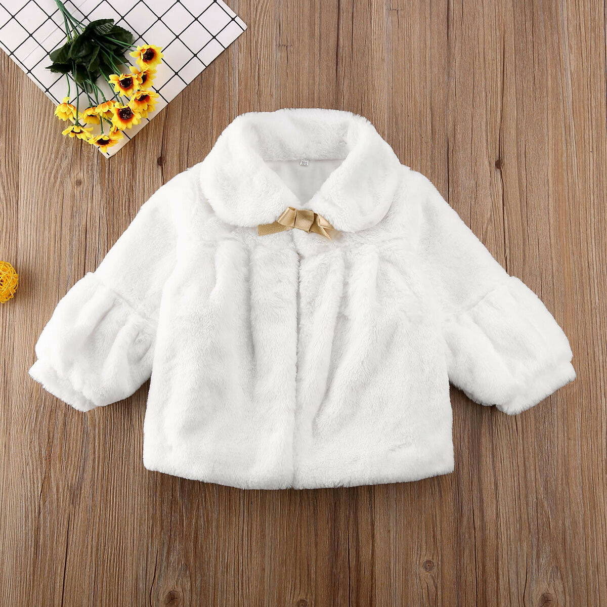 Børn baby pige vinter varm kappe pelsfrakke toddler jakke parka outwear tøj: 2 / 12m