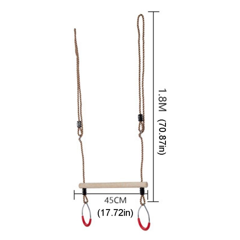 Trapeze Swing Bar Ring Garden Swings Playground Swing Set Ninja Line Accessories K1KC