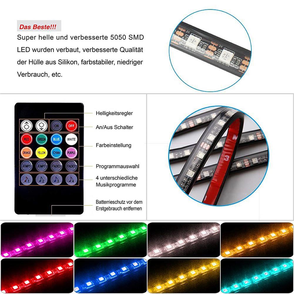 Car LED Strip Lights by APP Control, Govee 36/48/72 LED Car Interior Lights Music Sound-activated Multi-colour Under Dash Lighti
